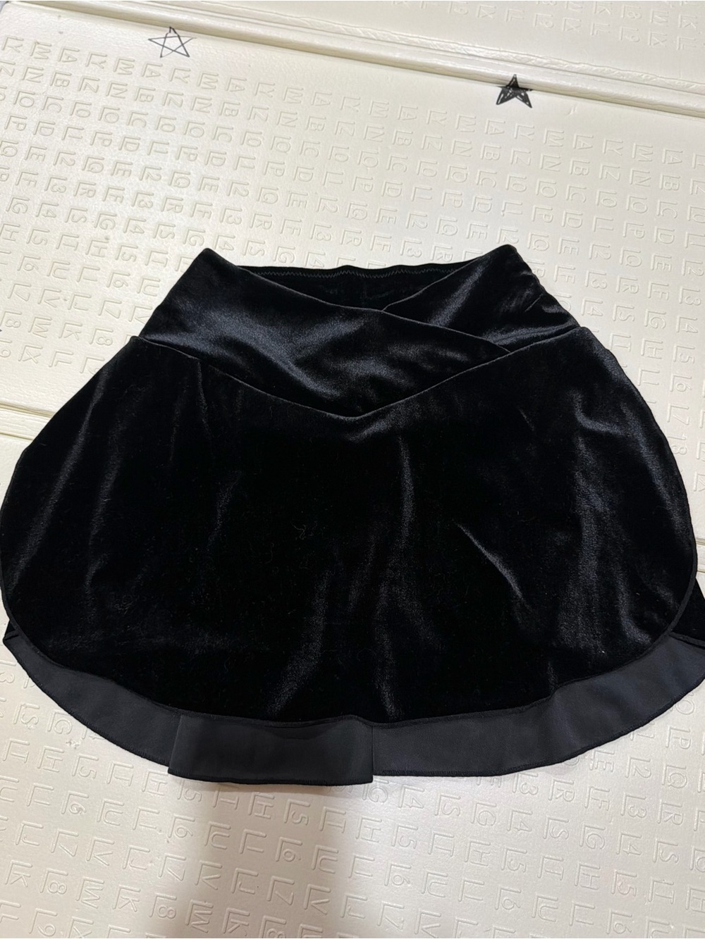 HalaraBlack Velvet Flared Skirt